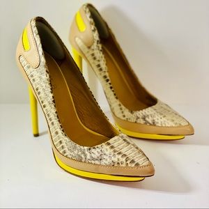 L.A.M.B snakeskin shoes